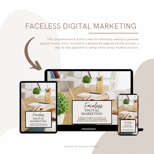 Faceless Digital Marketing Ebook w/ Master Resell Rights (MRR) + PLR